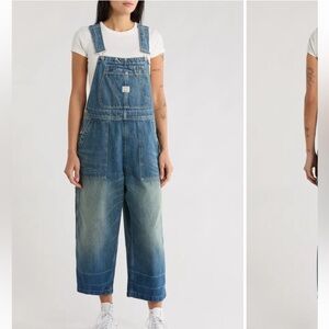Denimist Relaxed Overalls Slouchy Free People Distressed Denim FULTON Small